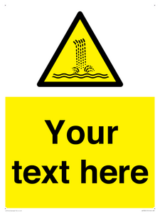 Custom warning artificial waterfall